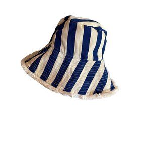 Striped Bucket Hat With Adjustable Fit